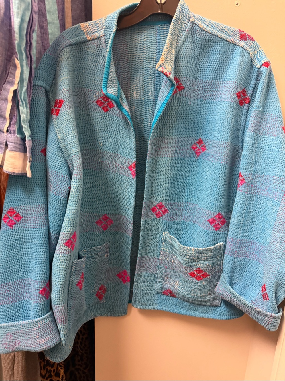 Sapeyka Blue Patterned Women's Jacket - Brand: